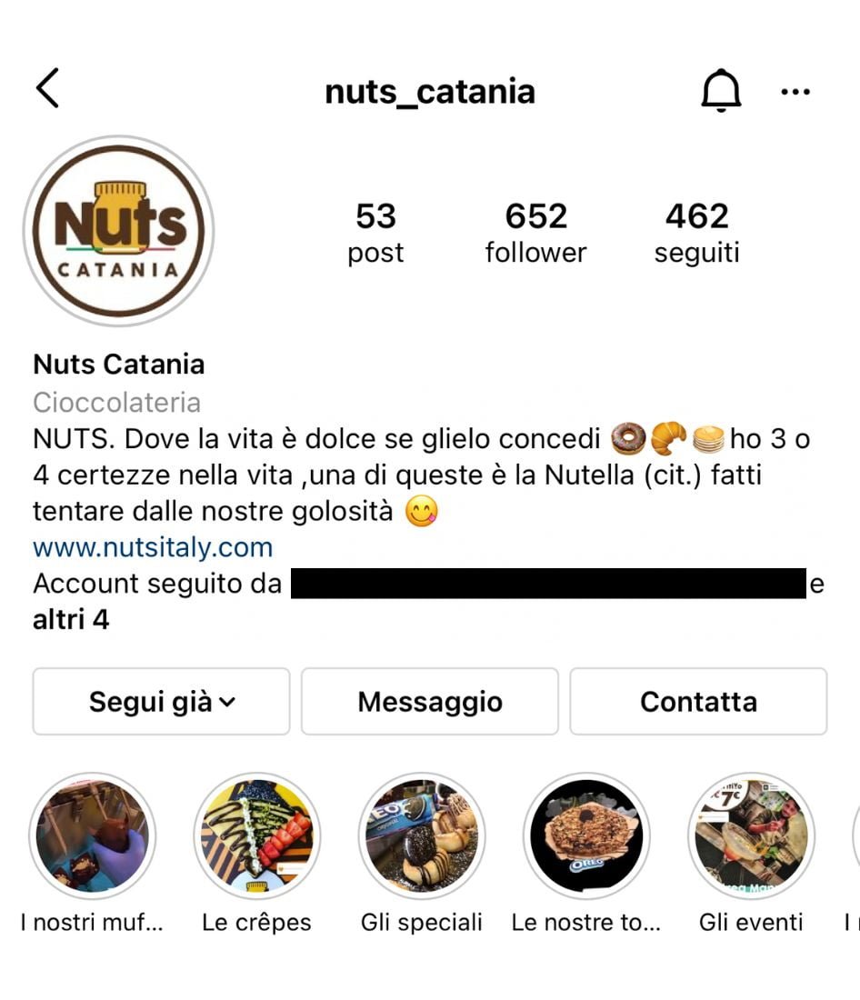 Nuts_Catania profilo Instagram